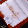 Rose gold english lock earrings #69931