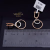 White rose gold english lock earrings #69950