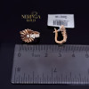 Rose gold english lock earrings #69942
