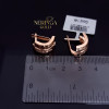 Rose gold english lock earrings #69954