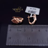 Rose gold english lock earrings #69953