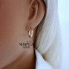 Rose gold hoop earrings #69966