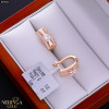 Rose gold english lock earrings #69940