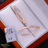 Rose gold english lock earrings #69948