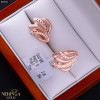 Rose gold english lock earrings #69951