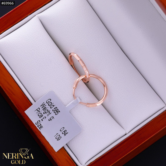 Rose gold hoop earrings #69966