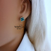 Rose gold stud earrings #70075