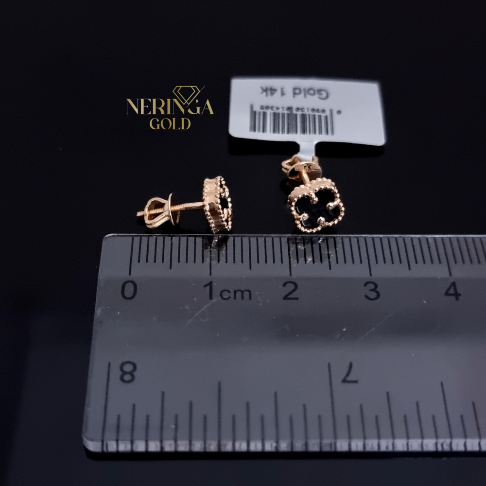 Rose gold stud earrings #70070