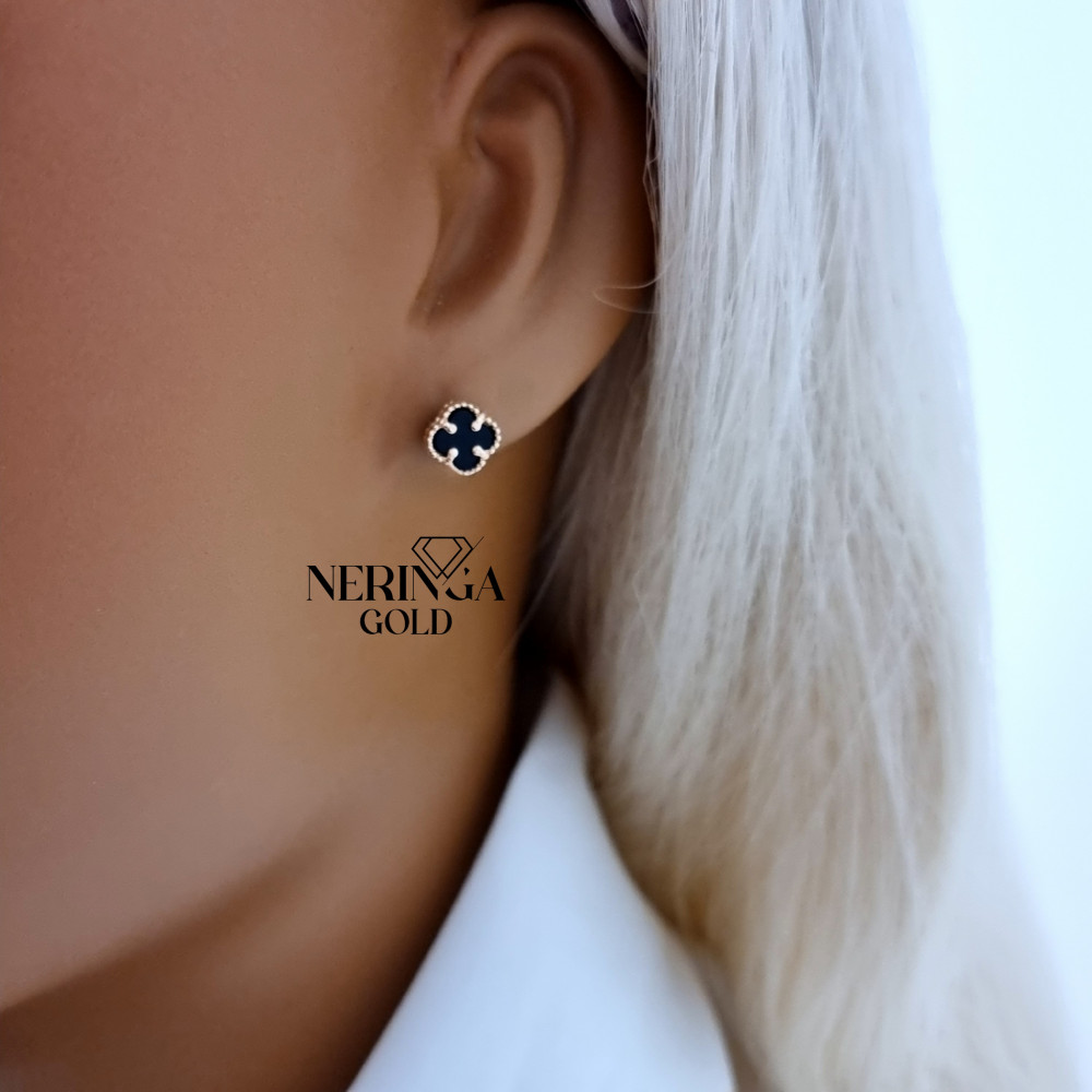 Rose gold stud earrings #70070