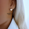 Rose gold stud earrings #70062