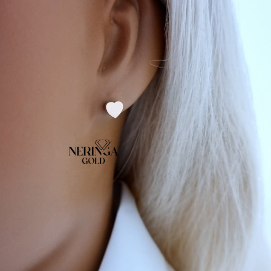 Rose gold stud earrings #70057