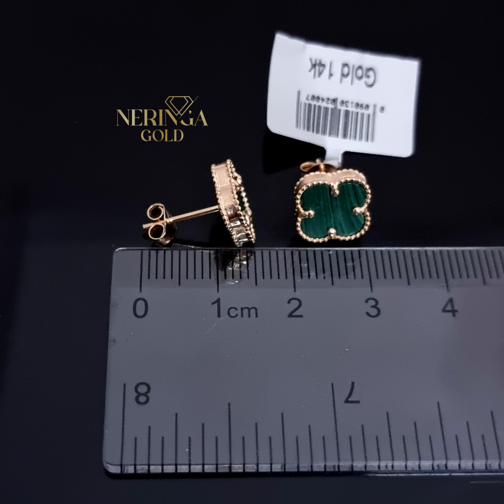 Rose gold stud earrings #70068