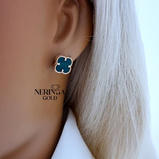 Rose gold stud earrings #70068