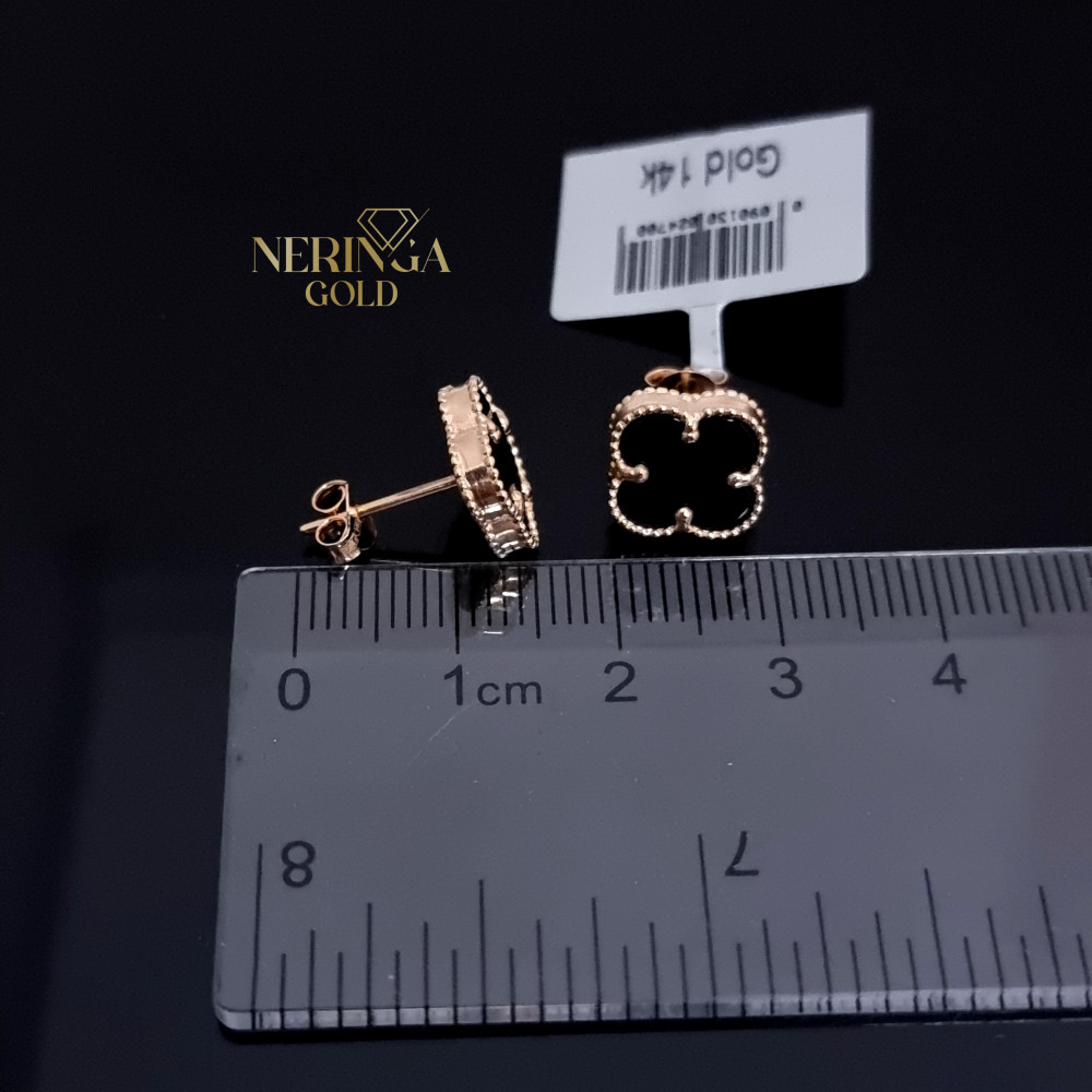 Rose gold stud earrings #70069