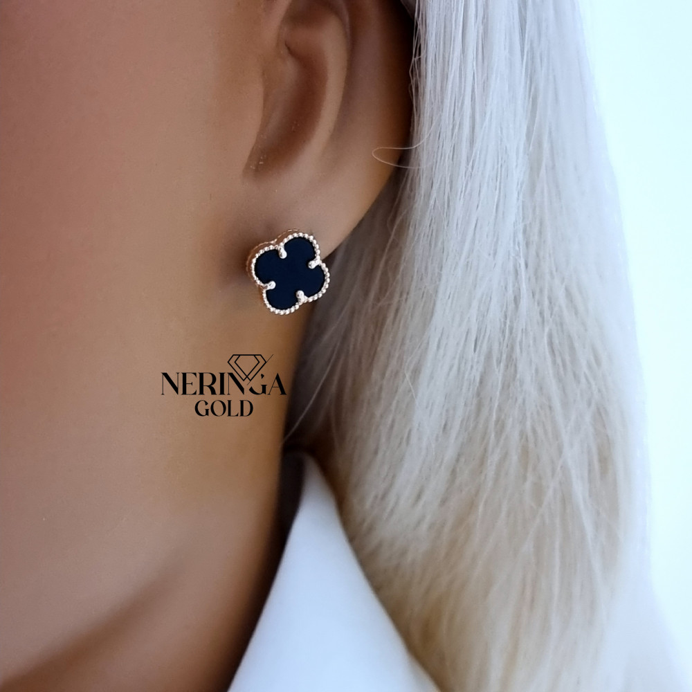 Rose gold stud earrings #70069