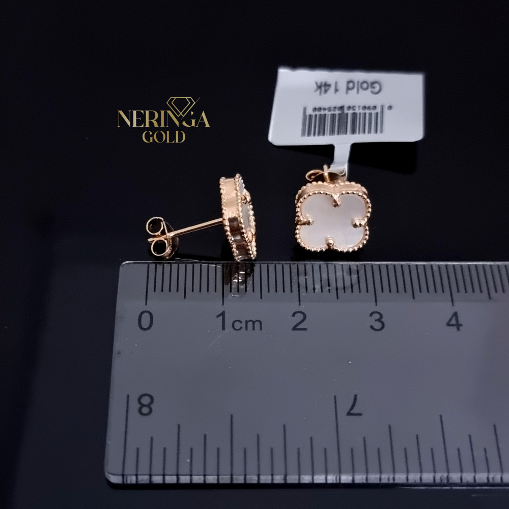 Rose gold stud earrings #70067