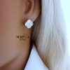 Rose gold stud earrings #70067