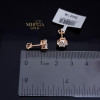 Rose gold stud earrings #70054