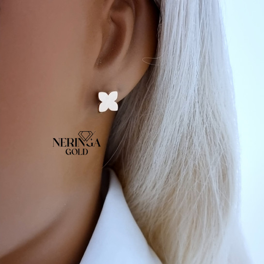 Rose gold stud earrings #70053