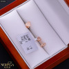 Rose gold stud earrings #70056