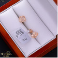 Rose gold stud earrings #70065