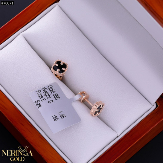 Rose gold stud earrings #70071