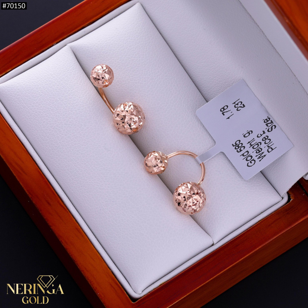 Rose gold earring #70150