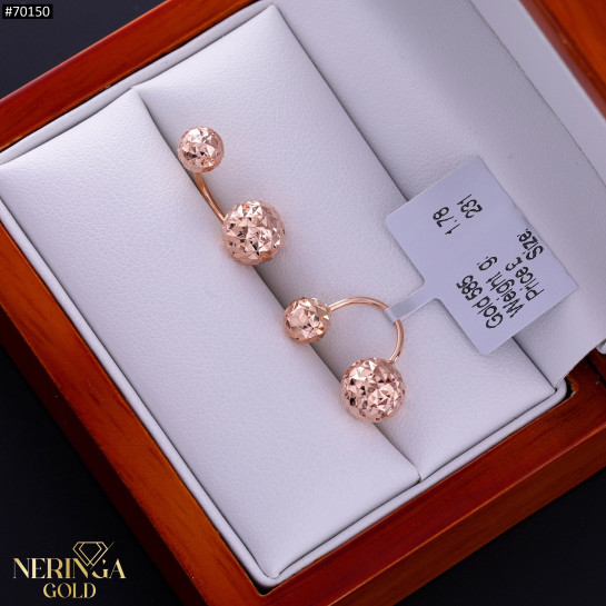 Rose gold earring #70150