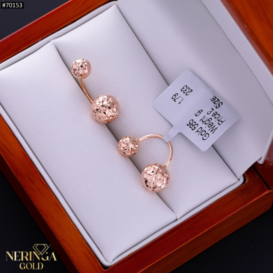 Rose gold earring #70153