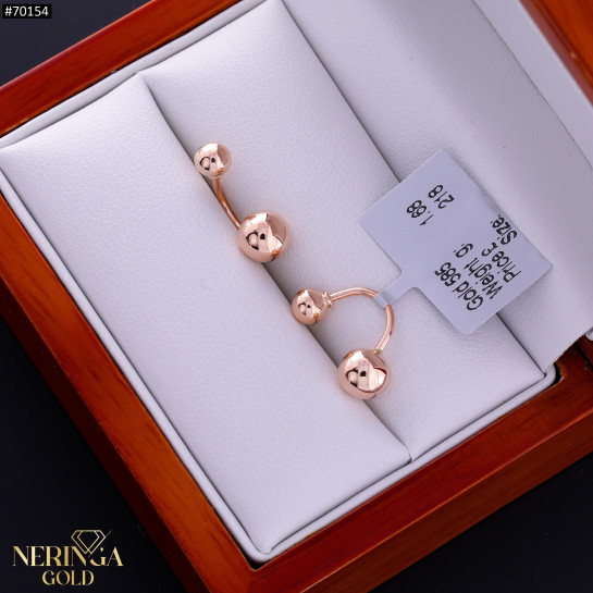 Rose gold earring #70154