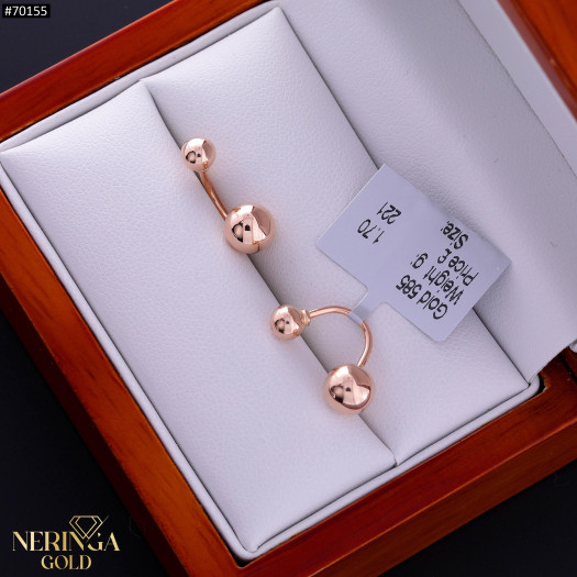 Rose gold earring #70155