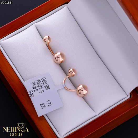 Rose gold earring #70156