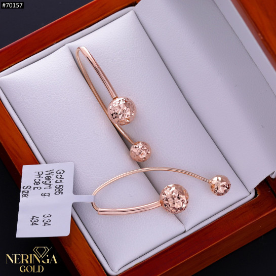 Rose gold earring #70157
