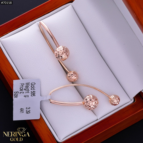 Rose gold earring #70158