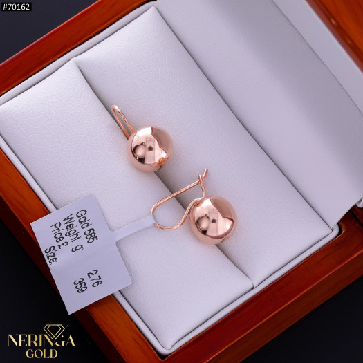 Rose gold earring #70162