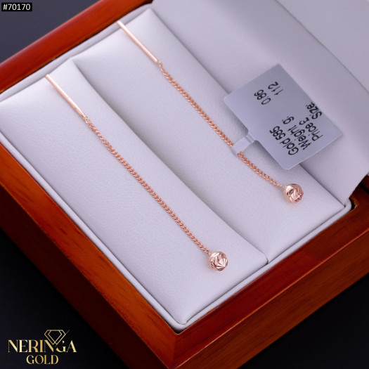 Rose gold earring #70170
