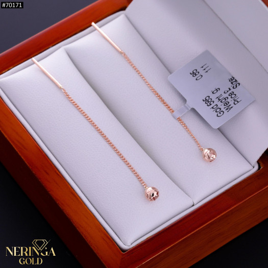 Rose gold earring #70171