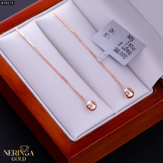Rose gold earring #70173