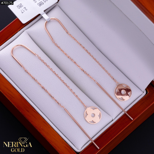 Rose gold earring #70175
