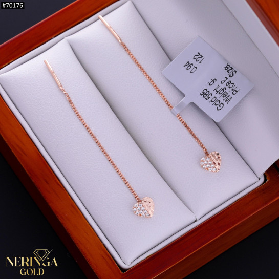 Rose gold children earrings #70176