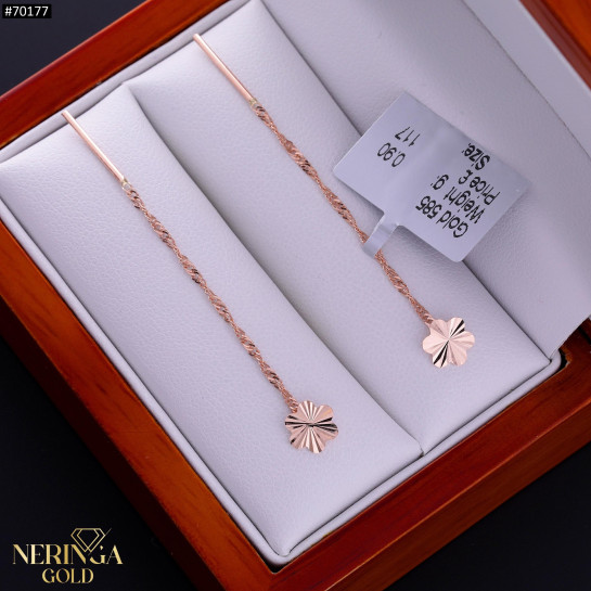 Rose gold earring #70177