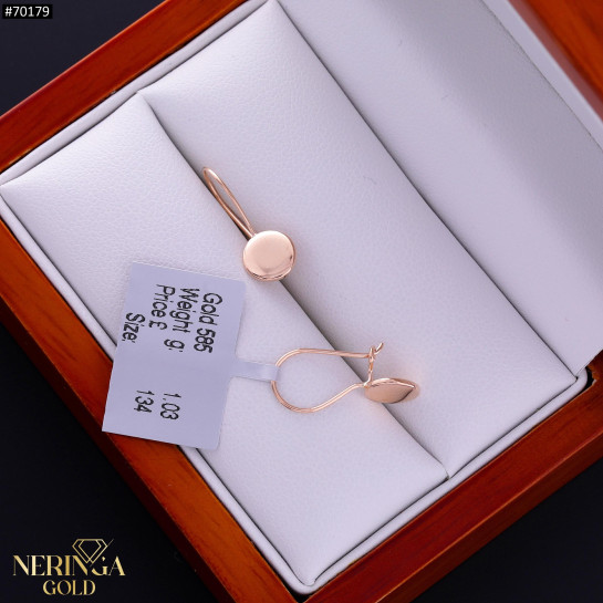Rose gold earring #70179