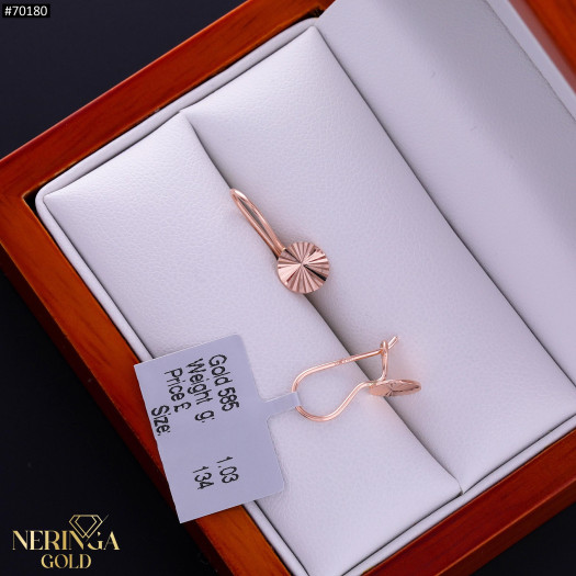 Rose gold earring #70180