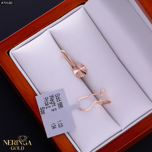 Rose gold earring #70180