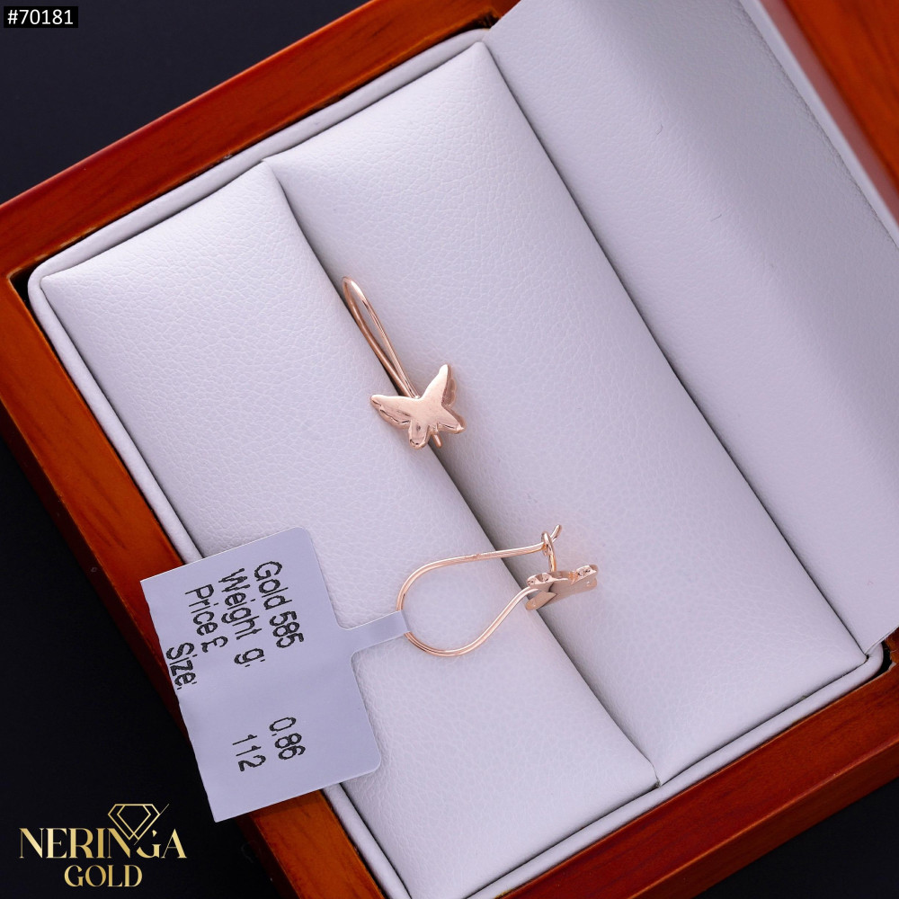 Rose gold earring #70181