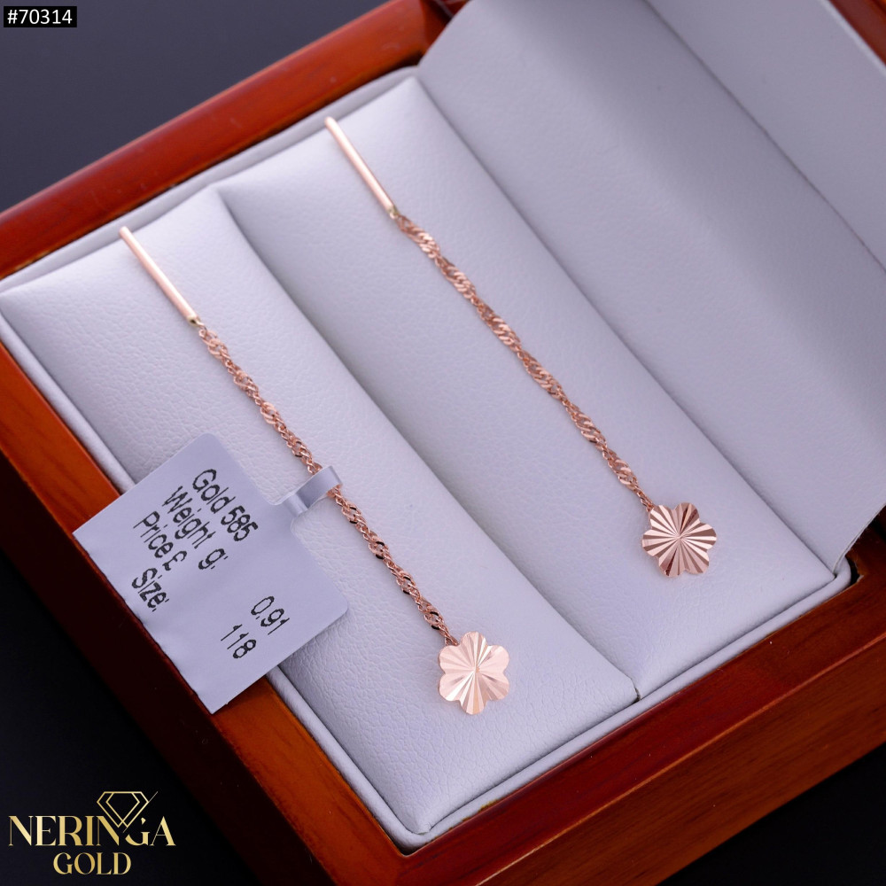 Rose gold earring #70314
