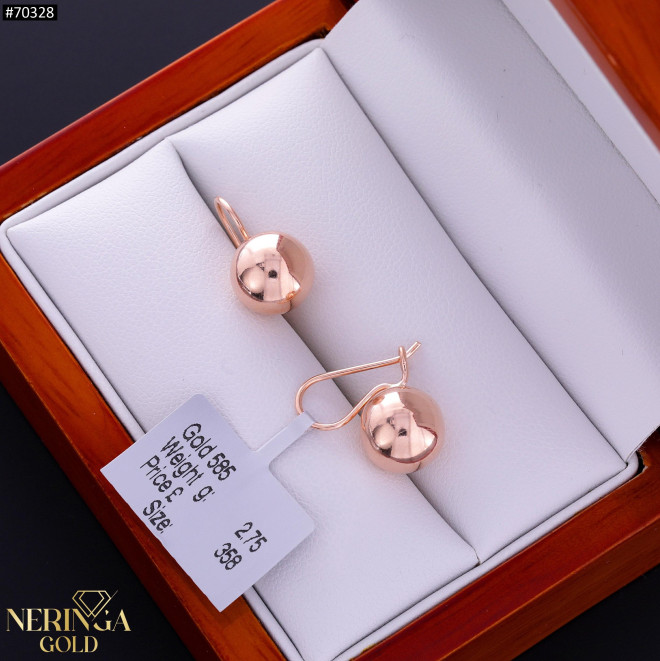 Rose gold earring #70328