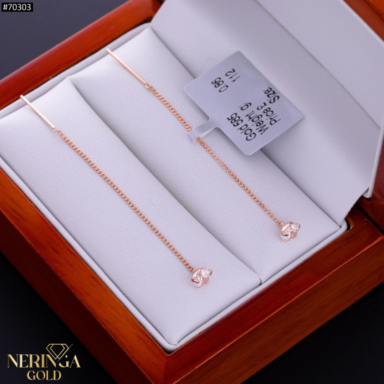 Rose gold earring #70303