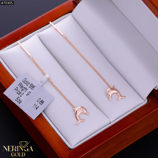 Rose gold earring #70305