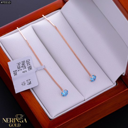 Rose gold earring #70310